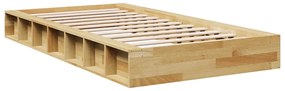 Estrutura de cama sem colchão 90x190 cm Carvalho de maciça