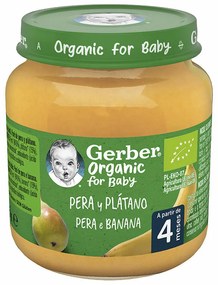 Frasco Nestlé Gerber Organic Pera Banana