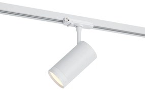 Foco moderno branco para sistema de calhas de iluminação monofásico, incluindo LED rotativo e inclinável - Iconic Zoom