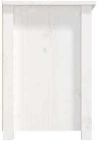 Móvel de TV 79x35x52 cm madeira de pinho maciça branco