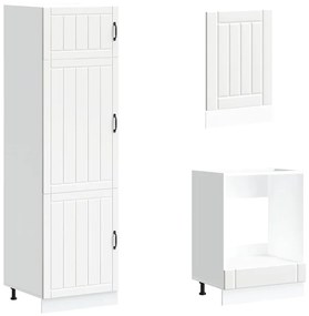 7 peças armário de cozinha conjunto Lucca branco
