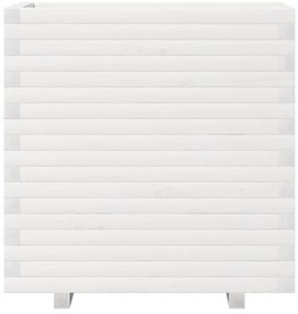 Vaso/floreira de jardim 70x40x72 cm pinho maciço branco