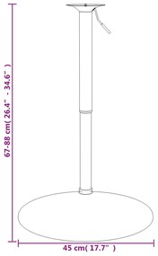 Base para mesa de bar 45x90 cm aço cromado