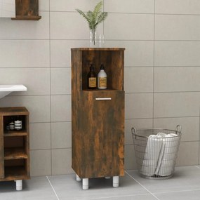 Armário de casa de banho 30x30x95 cm madeira carvalho fumado
