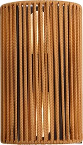 Candeeiro de Parede Japandi Laranja com Preto e Corda IP44 - Jayla