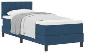 Cama Box Spring com Colchão Azul 80x200 cm Tecido