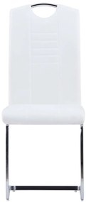9 pcs conjunto de jantar couro artificial branco