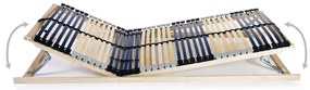 Estrados de ripas 2 pcs com 42 ripas 7 zonas 80x200 cm