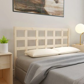 vidaXL Cabeceira de cama 145,5x4x100 cm madeira de pinho maciça