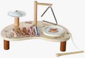 Mini mesa de atividades musical em madeira FSC® rosa