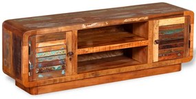 Móvel de TV 120x30x40 cm madeira recuperada maciça