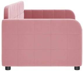 Sofá-cama 80x200 cm veludo rosa