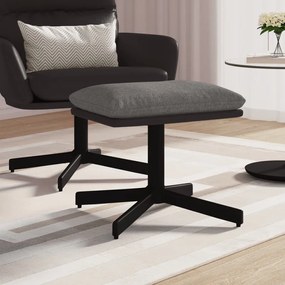 vidaXL Apoio de pés60x60x36cm tecido/couro artificial cinzento-claro