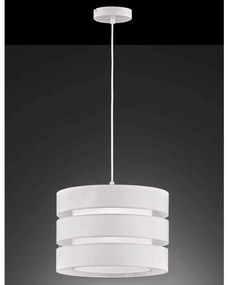 Wofi Candeeiro suspenso BELLE 42 W tecido branco