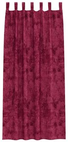 Cortinas de Veludo 2 peças com Ilhós Vermelho Vinho 245x140 cm