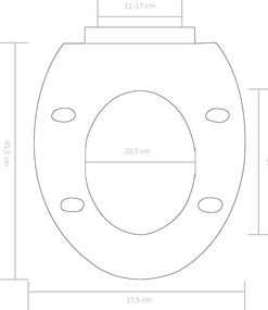 Tampo de sanita fecho suave com design remoção rápida preto