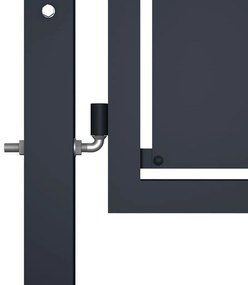 Portão de jardim 300x75 cm aço antracite