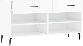 Banco sapateira 102x35x55 cm derivados madeira branco brilhante