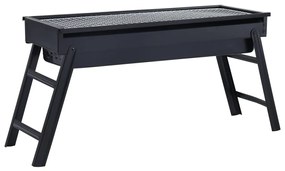 46610 vidaXL Churrasqueira portátil para campismo 60x22,5x33 cm aço