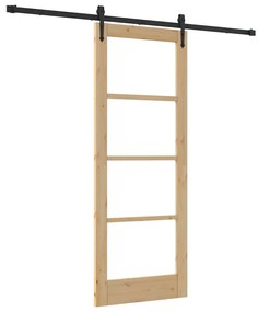 Porta Deslizante vidaXL com Conjunto de Ferragens 'ORKDAL'78x202 cm