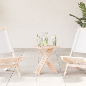 Mesa de café dobrável 33x33x40,5 cm em madeira sólida de nozes