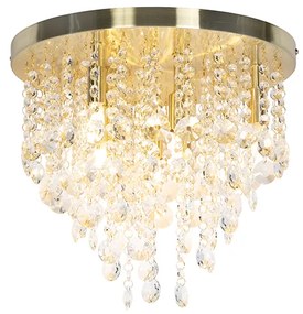 Candeeiro de teto clássico dourado/latão 35 cm - Medusa Art Deco,Clássico / Antigo