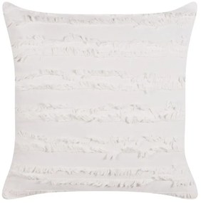 Almofada decorativa em algodão branco 45 x 45 cm MAKNEH Beliani