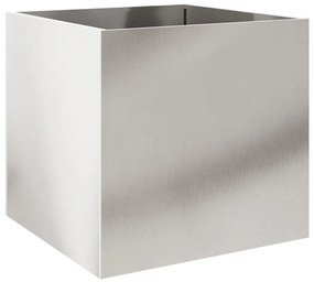 Vaso/floreira 49x47x46 cm aço inoxidável prateado