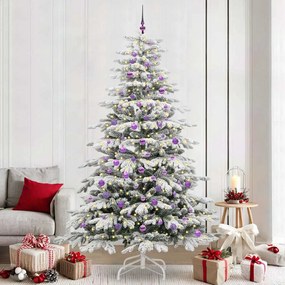vidaXL Árvore de Natal Articulada Artificial Branco 240 cm PE e PVC