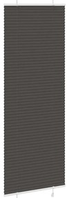 Preto Plissada Cega 75x200 cm Largura Tecido 74,4 cm Poliéster