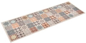 Tapete de cozinha lavável com design mosaico colorido 45x150 cm
