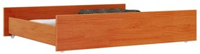 Gavetas para cama 2 pcs madeira de pinho maciça castanho mel