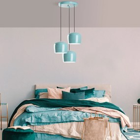 Chandelier Yozgat – Turquesa – Diâmetro 45 cm