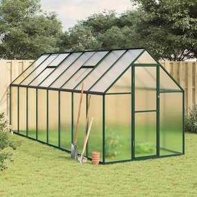 vidaXL Estufa com estrutura base 445x169x195 cm alumínio verde