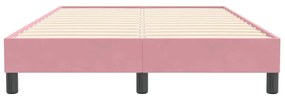 Estrutura de cama com colchão 120x210 cm veludo rosa