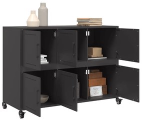 Aparador 100,5x39x72 cm aço preto