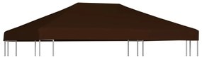 Cobertura de gazebo 310 g/m² 3x4 m castanho
