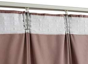 Cortina blackout com ganchos 290x245 cm veludo rosa antigo