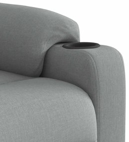 Poltrona reclinável tecido cinzento-claro