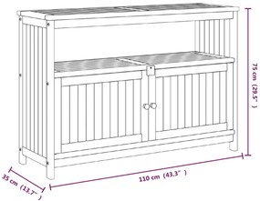 Mesa consola para jardim 110x35x75 cm madeira de acácia maciça