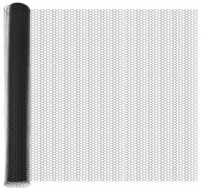 Postes de Cerca vidaXL 22 pcs Canal U Cinza 140 cm Aço, Cerca Hexagona