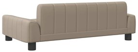 Cama para cães 90x53x30 cm couro artificial cappuccino