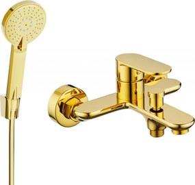 Mexen Milo R40 torneira de banheira com conjunto de chuveiro, dourada - 7133R40-50