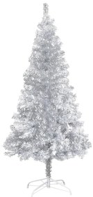 vidaXL Árvore de Natal artificial com suporte 240 cm PET prateado