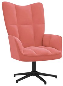 328099 vidaXL Cadeira de descanso veludo rosa