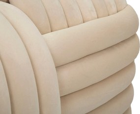 Puff Softy Cream - Veludo Creme - 90 cm x 45 cm x 45 cm