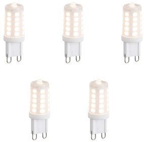 Conjunto de 5 lâmpadas LED reguláveis G9 3 passos opal 3W 250lm 2700K