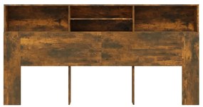 Armário de cabeceira 200x19x103,5 cm cor carvalho fumado