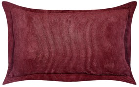 Conjunto de 2 almofadas em bombazine vermelho escuro 47 x 27 cm ZINNIA Beliani