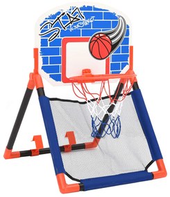 vidaXL Conjunto de basquetebol multifuncional infantil piso e parede